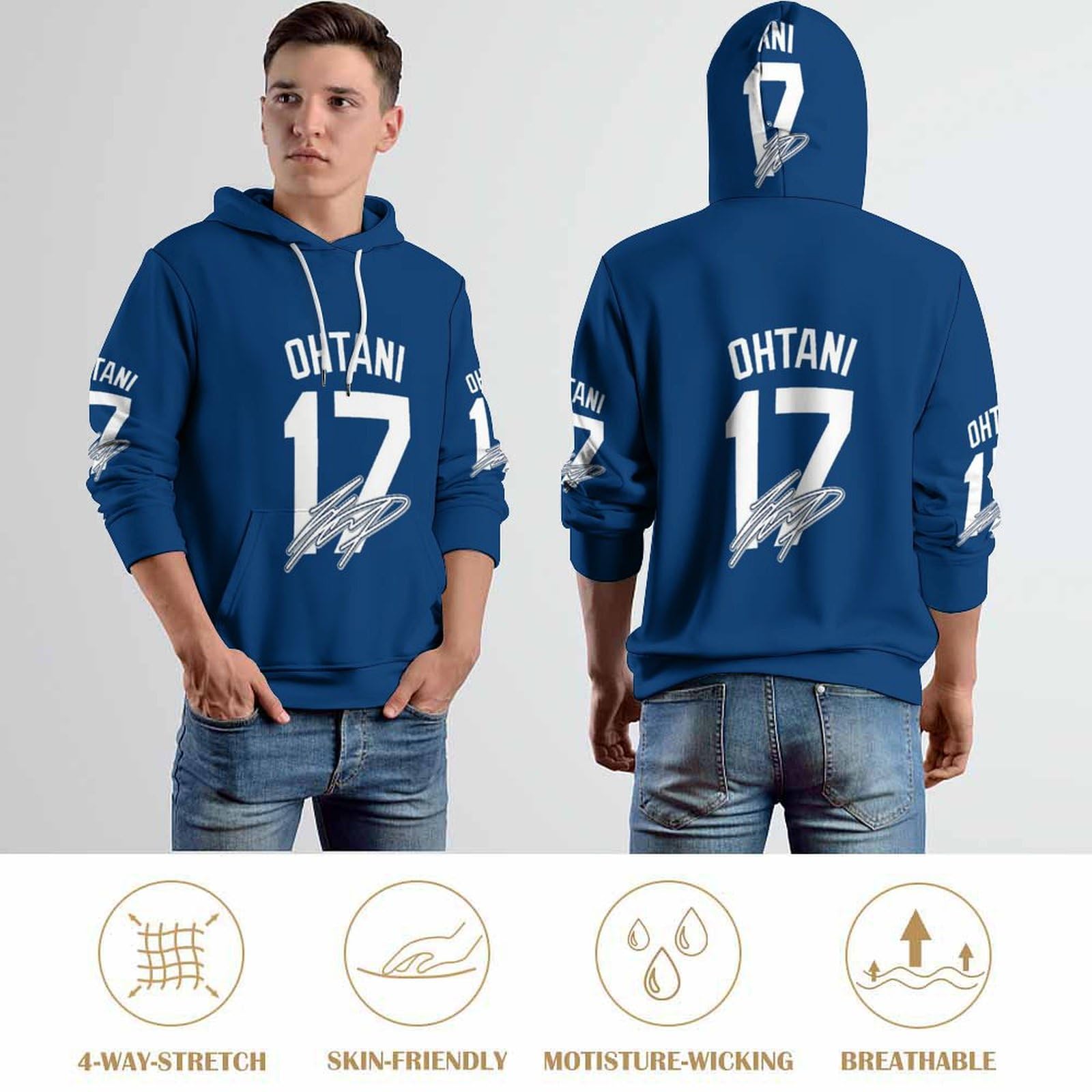 Amazon.co.jp: 大谷翔平#17新 ドジャ-ース パーカー 男士 春秋冬